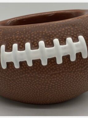 Scentsy Brown and White Football Warmer Bowl